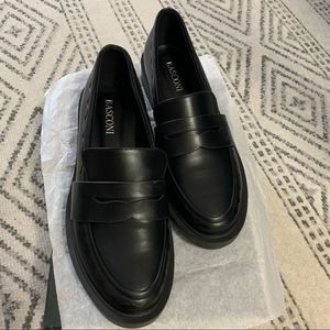 Basconi Black Leather Loafers